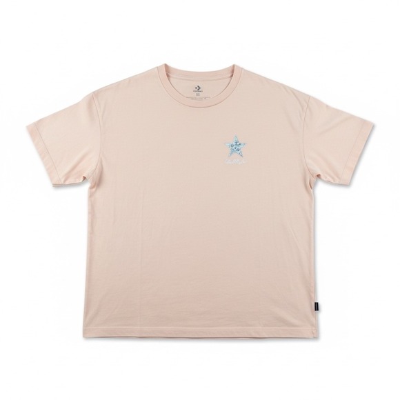 Converse Other - Converse Mens Chuck Taylor Star Graphic T-Shirt Peach Pink Short Sleeve Size M